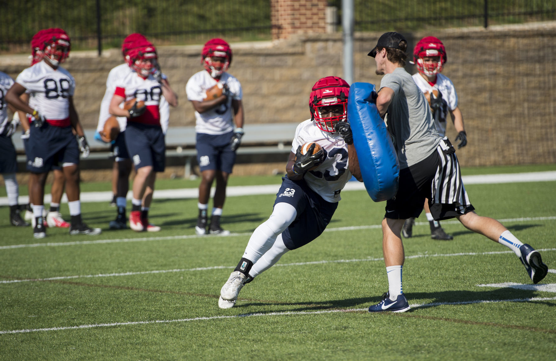 Frankie Hickson practices